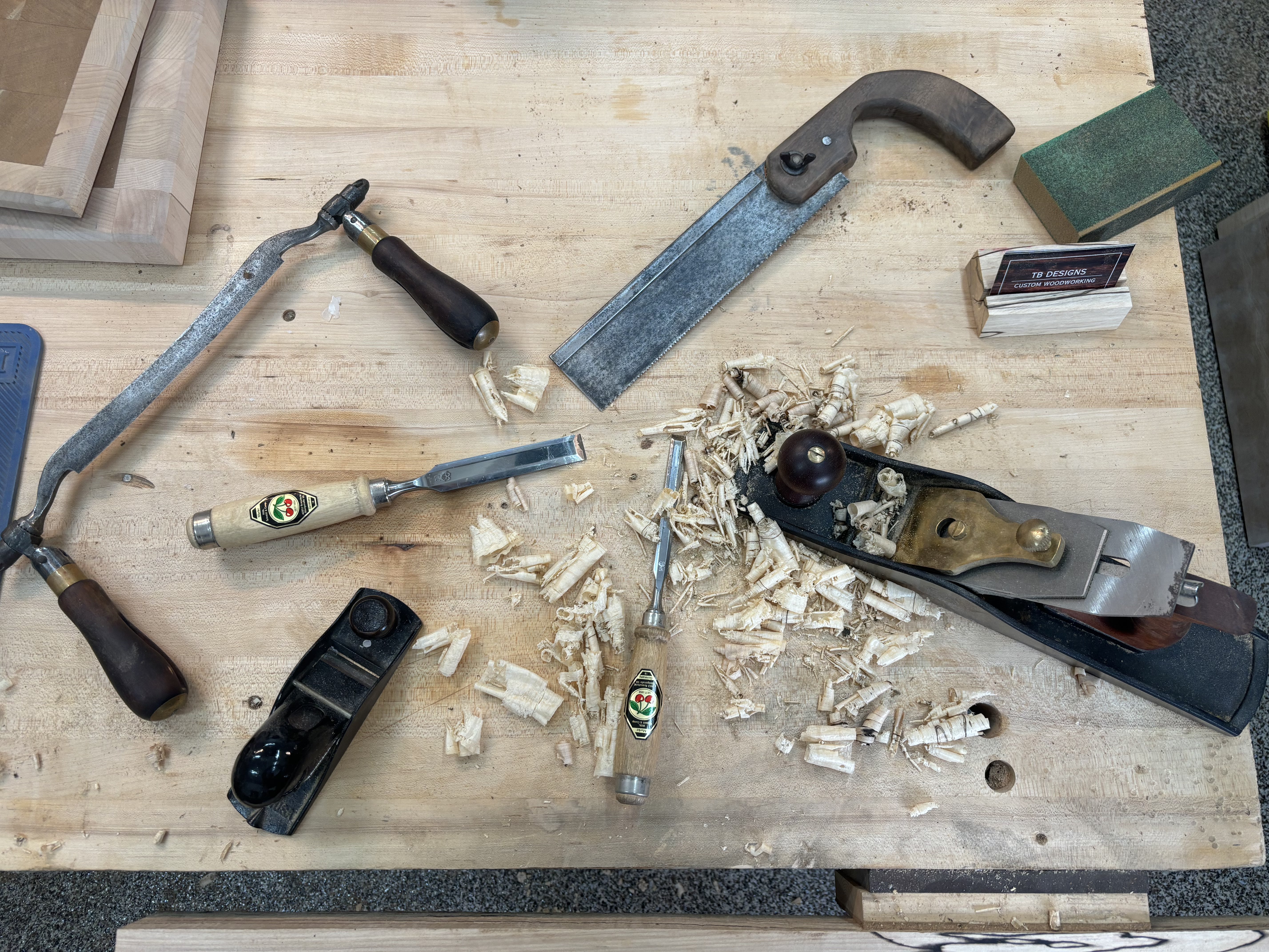 Wood Workers near me tools on a table